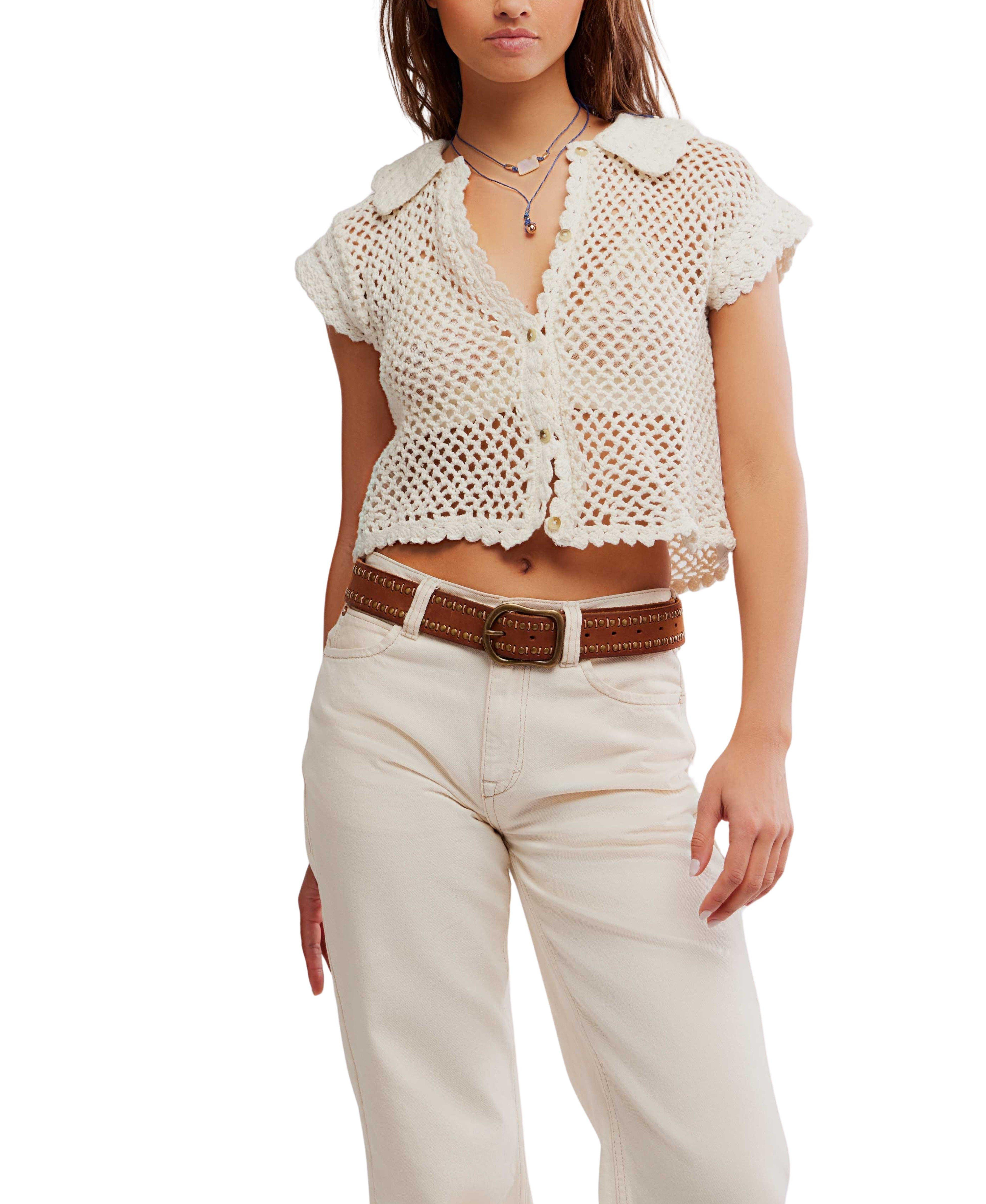 Women's Free People Lily Crochet Shirt | Scheels Sports