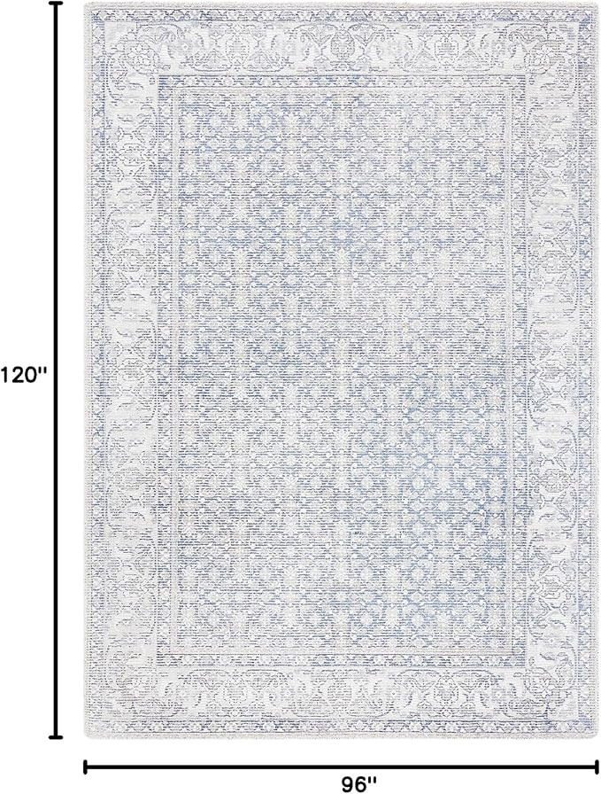 SAFAVIEH Area Rug 8x10 - Restoration Vintage Collection - Large - Blue & Ivory, Handmade Wool & V... | Amazon (US)