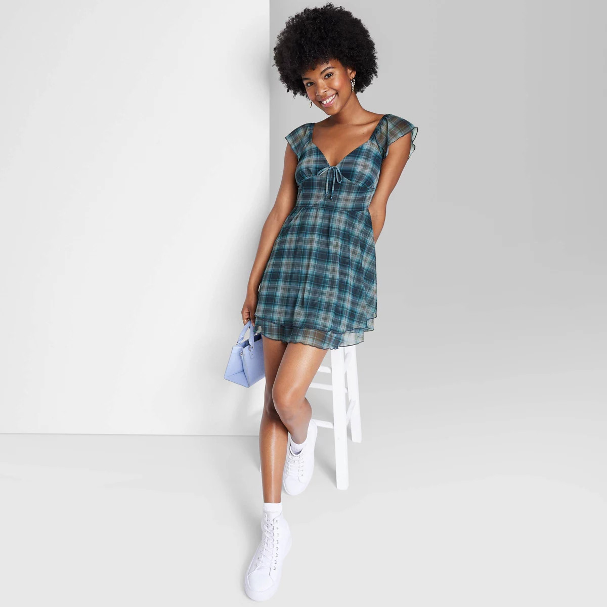 Women's Flutter Short Sleeve Flare Mini Skater Dress - Wild Fable™ | Target