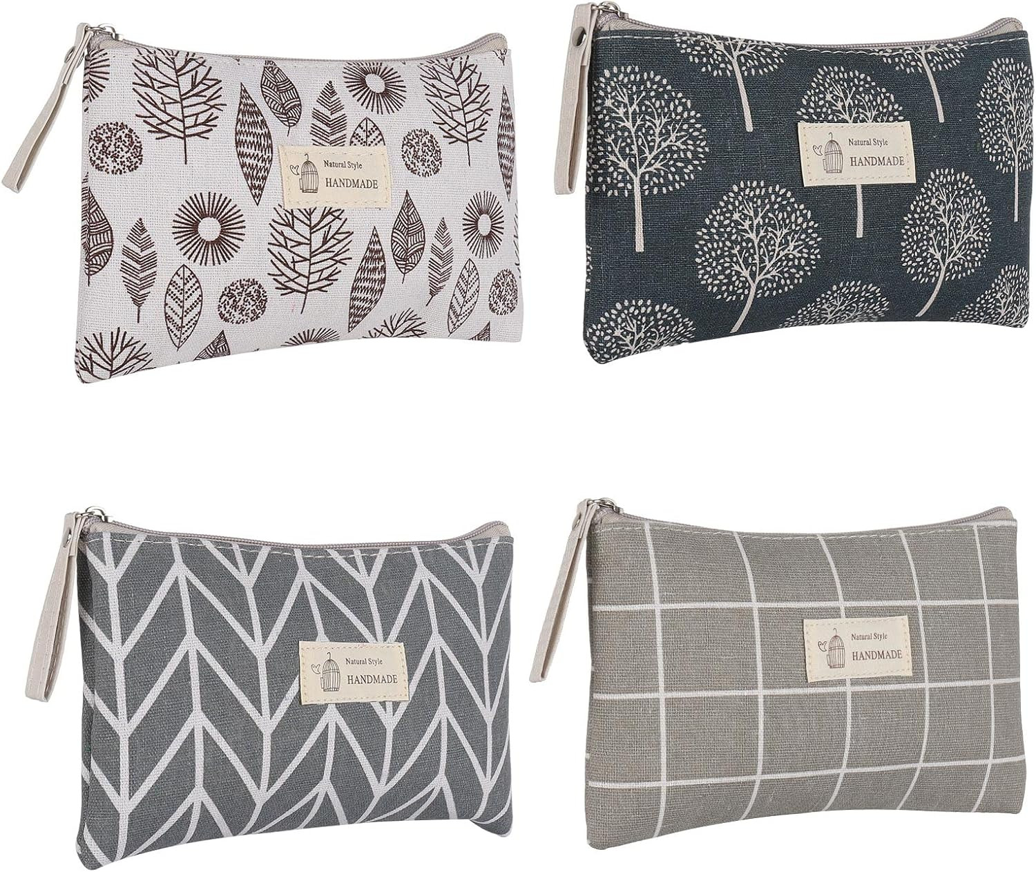 Czemo 4 Piezas Bolsa de Cosméticos de Lona,Neceser de Cosméticos Impresa Bolsa Organizadora de ... | Amazon (ES)