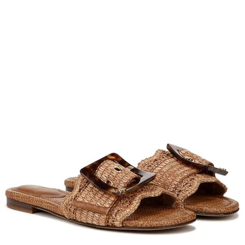 Sam Edelman Bambi Flat Sandal Cuoio Raffia 6 Medium | Amazon (US)
