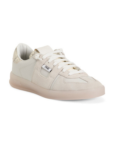 Made In Portugal Leather And Suede Monza Low Profile Sneakers | TJ Maxx