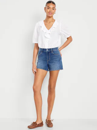 High-Waisted Wow Jean Shorts -- 4-inch inseam | Old Navy (US)