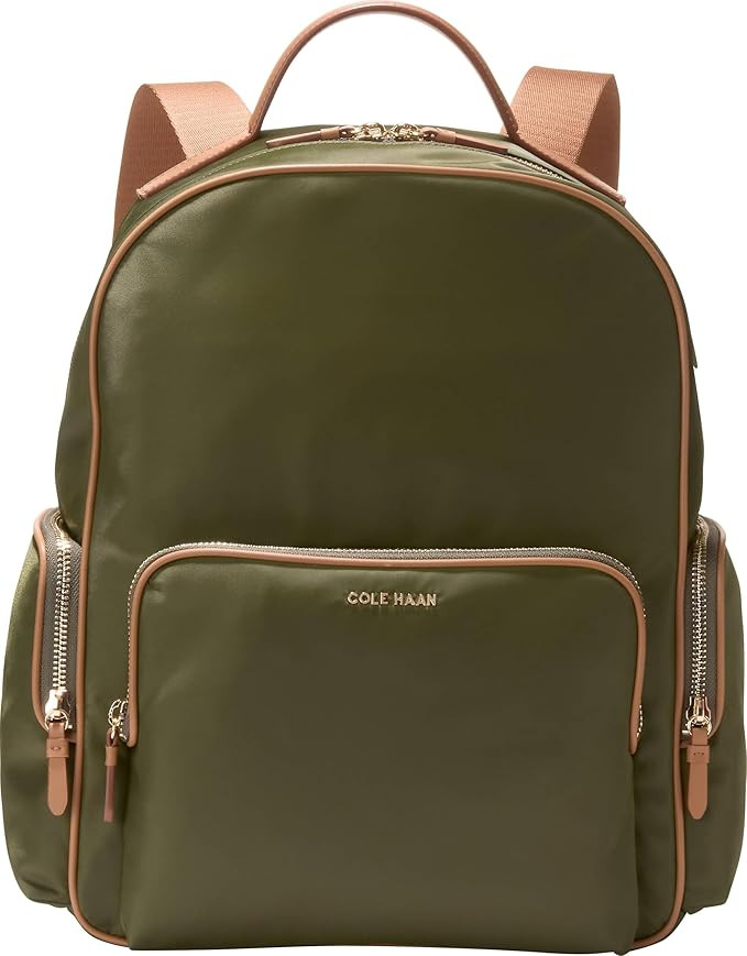 Cole Haan Women's Delancey Nylon Backpack, Olive Night/Godlen Honey | Amazon (US)