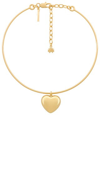Heart Choker Necklace in Gold | Revolve Clothing (Global)
