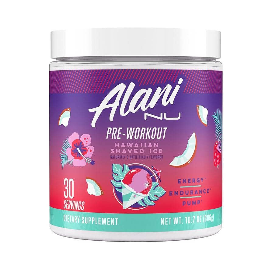 Alani Nu Pre Workout Powder Hawaiian Shaved ICE, Amino Energy Boost, Endurance Supplement, Sugar ... | Amazon (US)