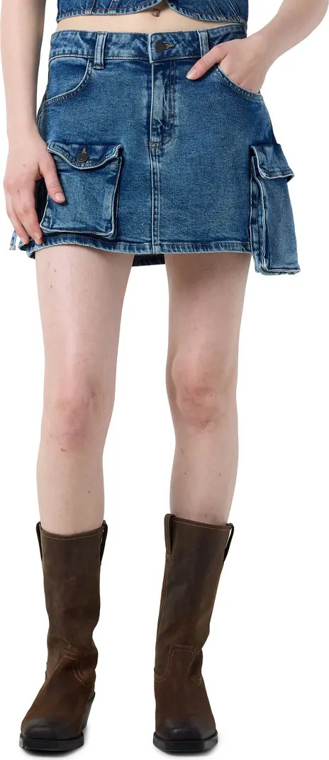 Janel Denim Cargo Miniskirt | Nordstrom