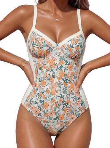SUUKSESS Womens Tummy Control One Piece Swimsuit Sexy Crisscross Back Bathing Suit | Amazon (US)