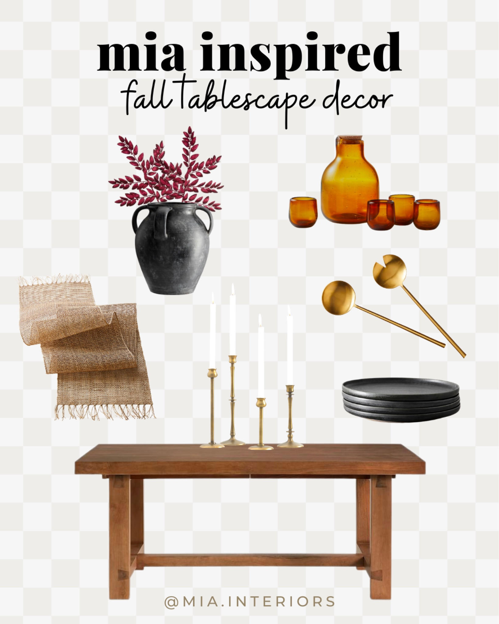 A little Mia Inspired fall tablsecape! Warm, earthy tones and brass accents will get your table feeling like fall

#falltablescape #setthetable #tablesetting #diningroomdecor #tabledecor #diningtable #falldecor #falltable

#LTKhome #LTKHoliday #LTKSeasonal
