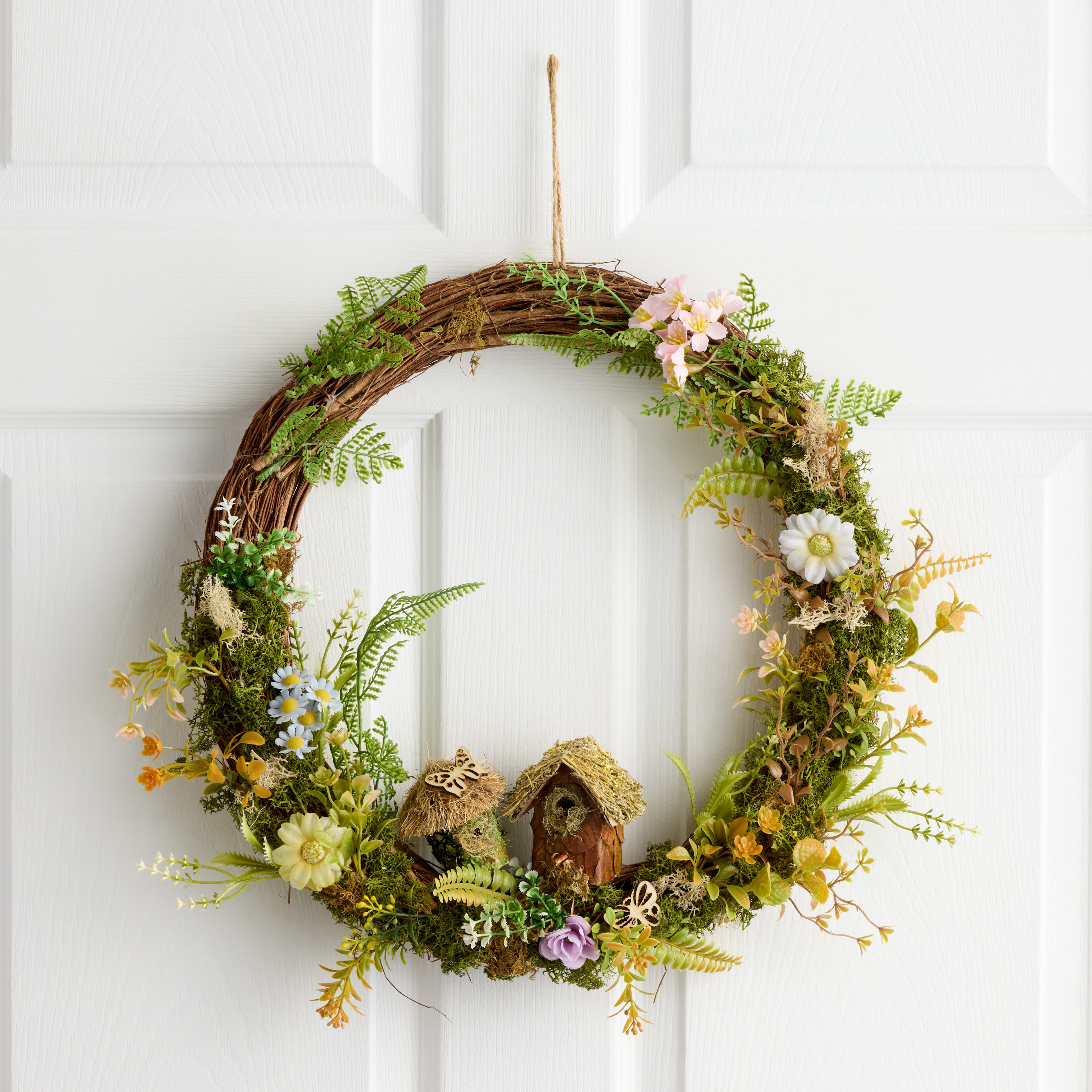 Moss Twig and Straw Fairy House Wreath | World Market