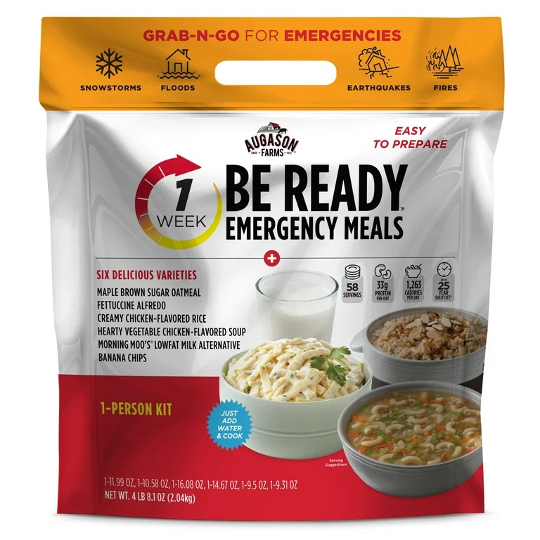 Augason Farms BE READY 1-Week 1-Person Emergency Food Supply, Survival | Walmart (US)