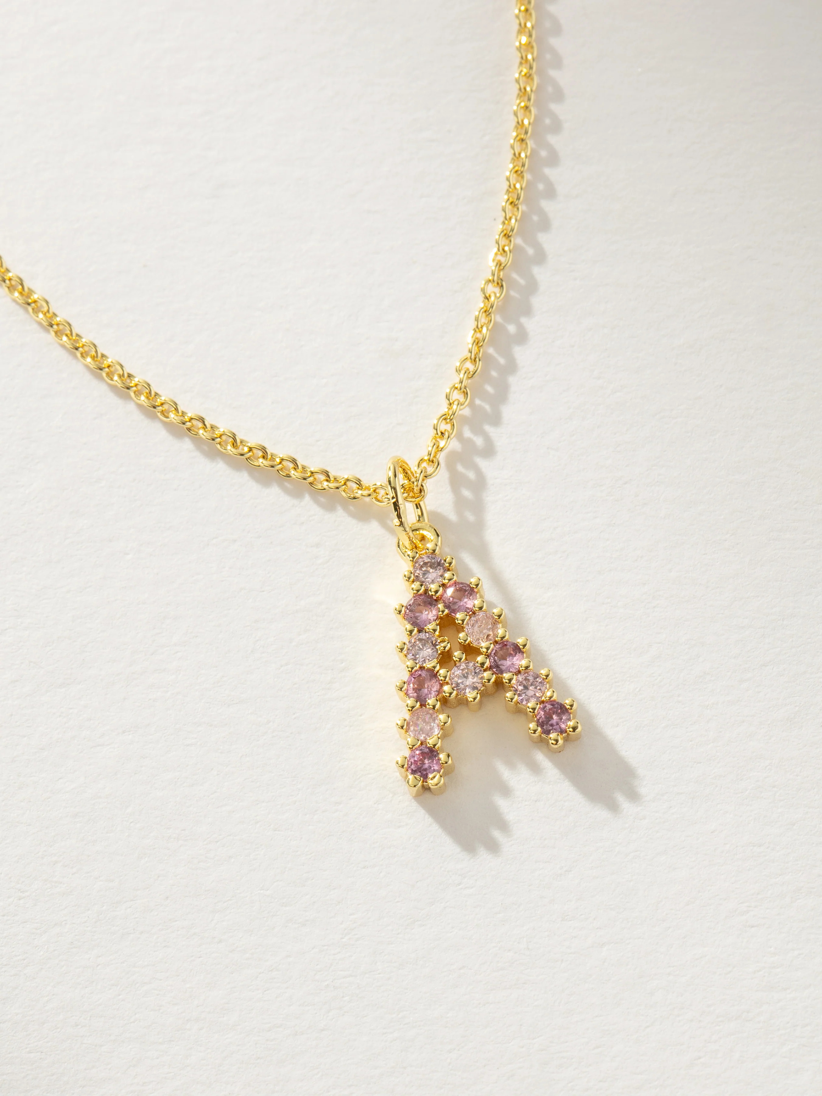 Pretty In Pink Initial Necklace in Gold | Uncommon James | Uncommon James