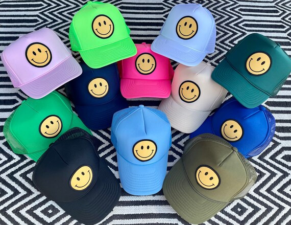 Smiley Face Trucker Hat | Etsy (US)