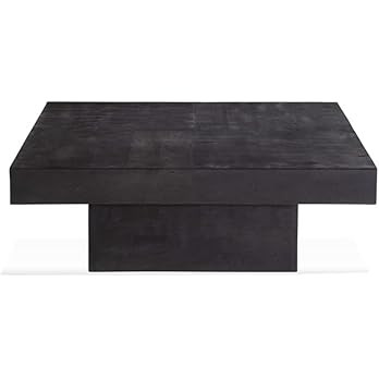 MAKLAINE Modern/Contemporary Wood Cocktail Table in Black Finish | Amazon (US)