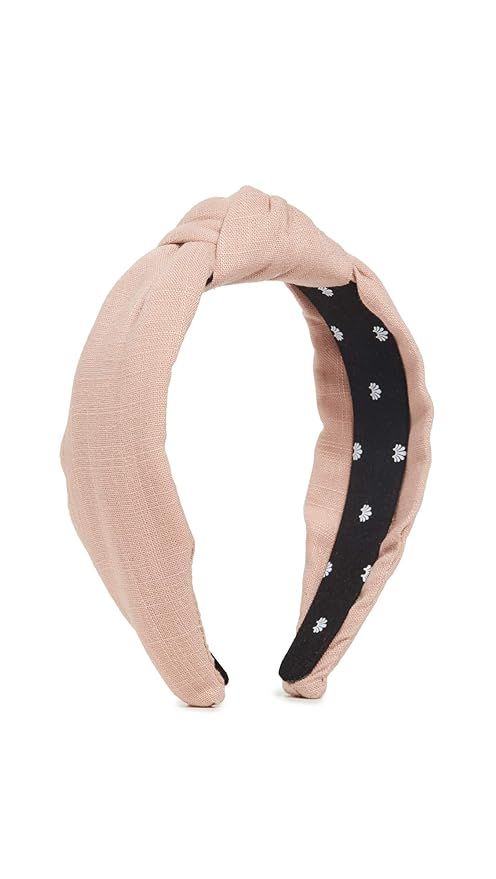 Lele Sadoughi Women's Linen Knotted Headband, Nectar, Pink, One Size | Amazon (US)