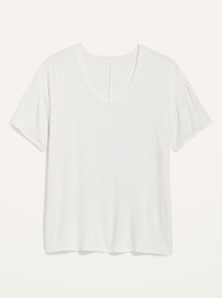 Oversized Luxe Voop-Neck Tunic T-Shirt for Women | Old Navy (US)