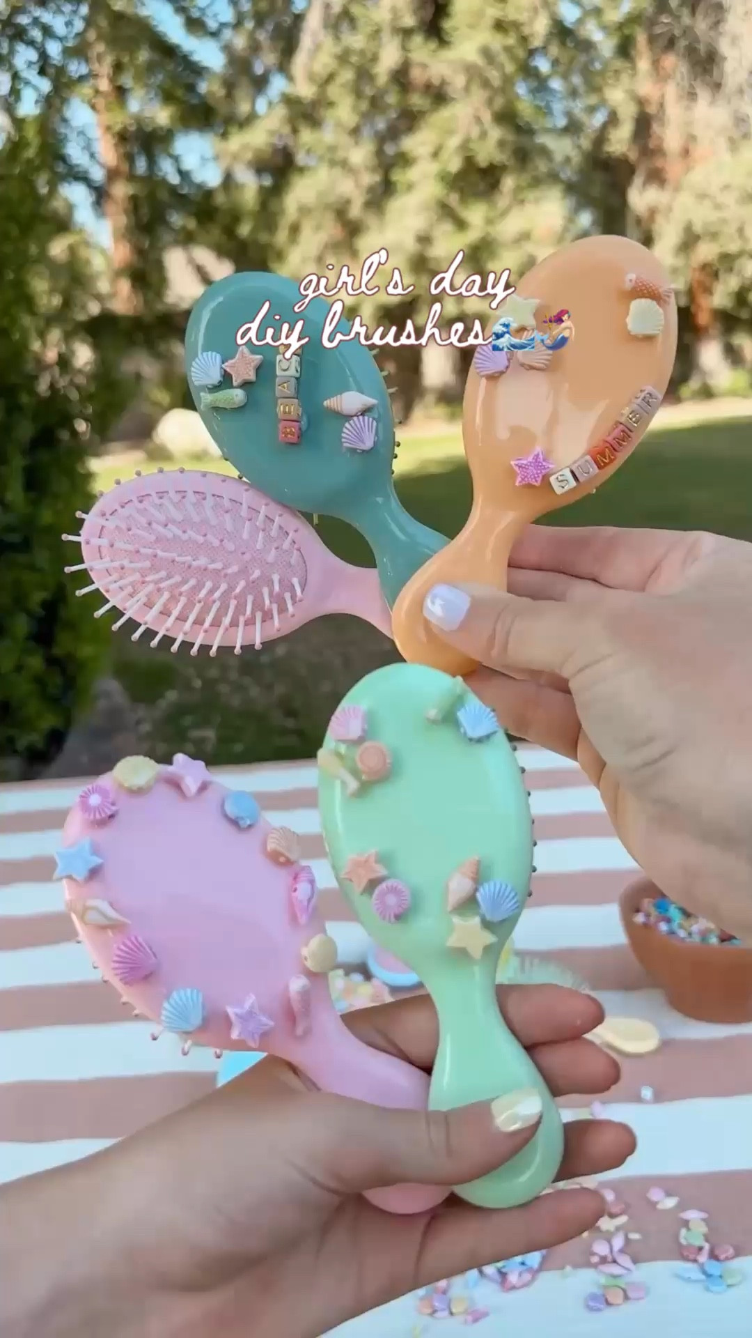 DIY brushes! Use this glue to adhere charms and beads and allow to cure overnight! 🧜🏻‍♀️🌊💛

#LTKSeasonal #LTKgrwm #LTKFestival