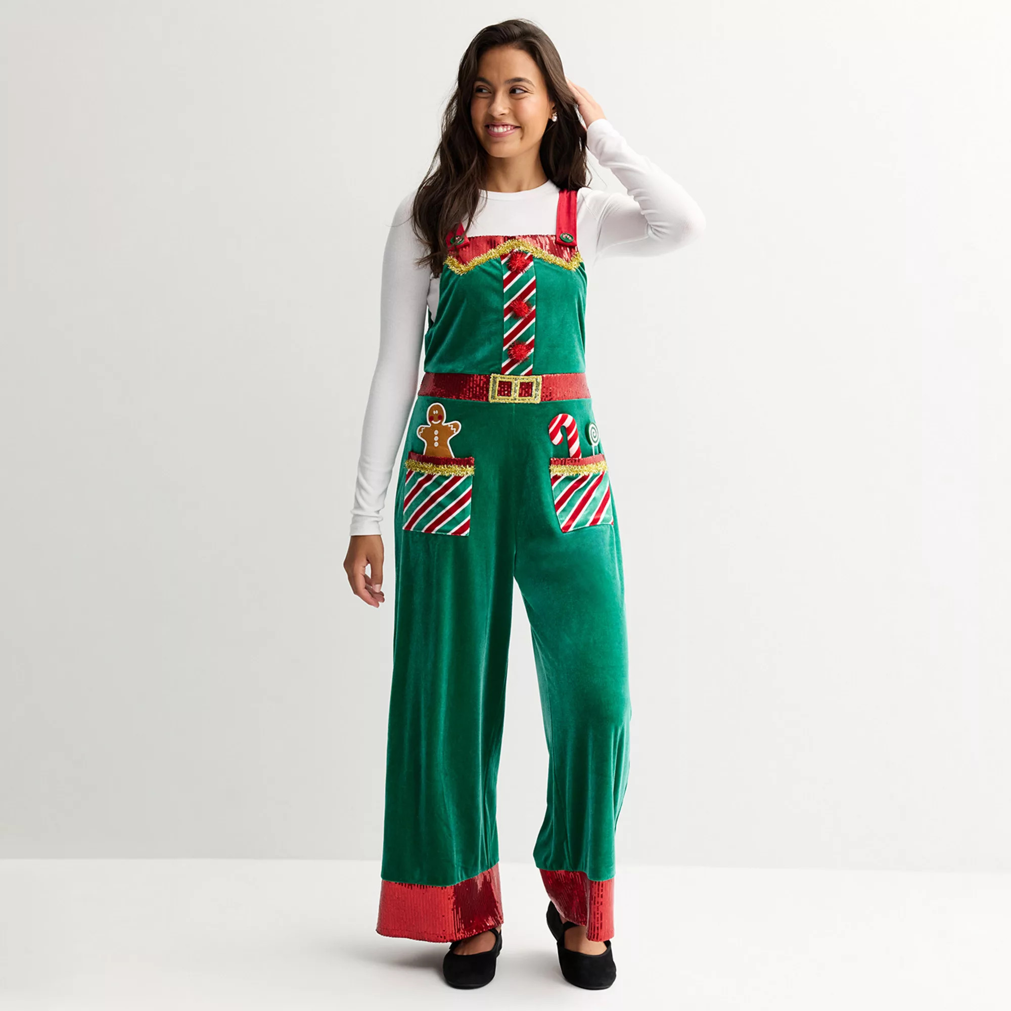 Women's Born Famous Velvet Holiday Jumpsuit | Kohl's