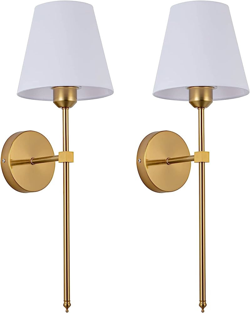 Tumgog Battery Operated Wall Light Set of 2，with Remote Control Dimmable Not Hardwired Wall Sco... | Amazon (US)