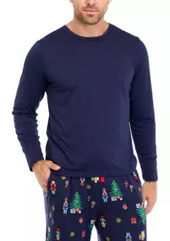 PAJAMARAMA Men's Nutcracker Solid Long Sleeve Pajama Top | Belk