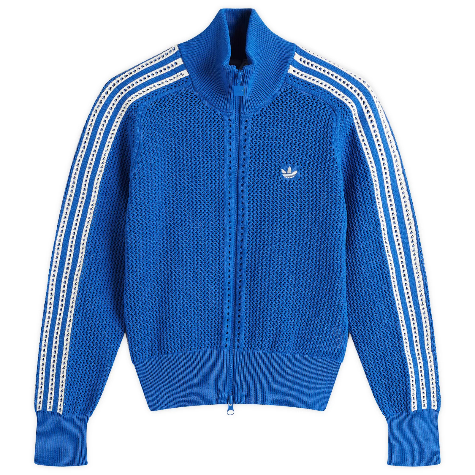 Adidas Women's Originals Premium Crochet Track Top in Blue, Size Medium | END. Clothing
