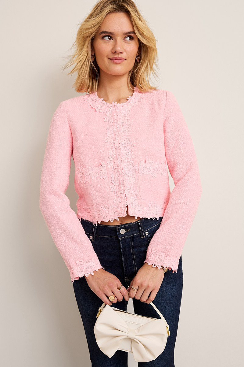 Angie Tweed Jacket | Francesca's