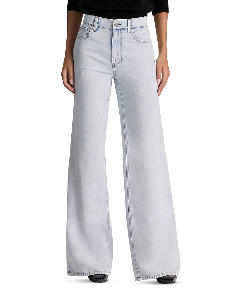 Alice and Olivia Chic High Rise Wide Leg Jeans in Dark Light Indigo | Bloomingdale's (US)