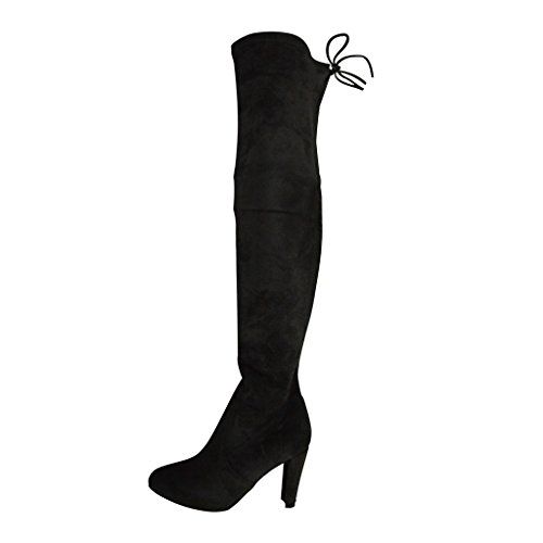 Kaitlyn Pan Highland Black Over the Knee Boots(KP-OKB-HL-BK-39) | Amazon (US)