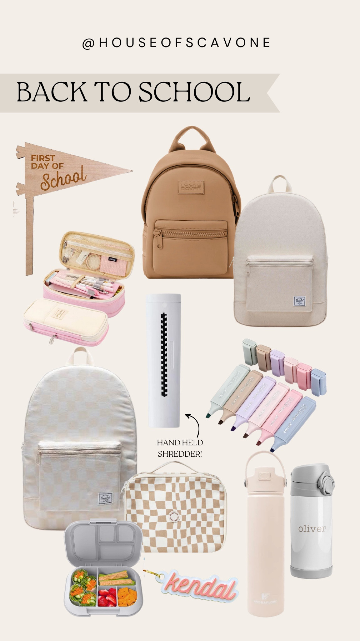 back to school backpacks and supplies 
highlighters / book bag / lunchbox / lunch bag / Bentgo box / kids lunch box / kids backpack / first day of school / school sign / shredder / pencil holder / keychain / waterbottle

#LTKkids #LTKFind #LTKBacktoSchool