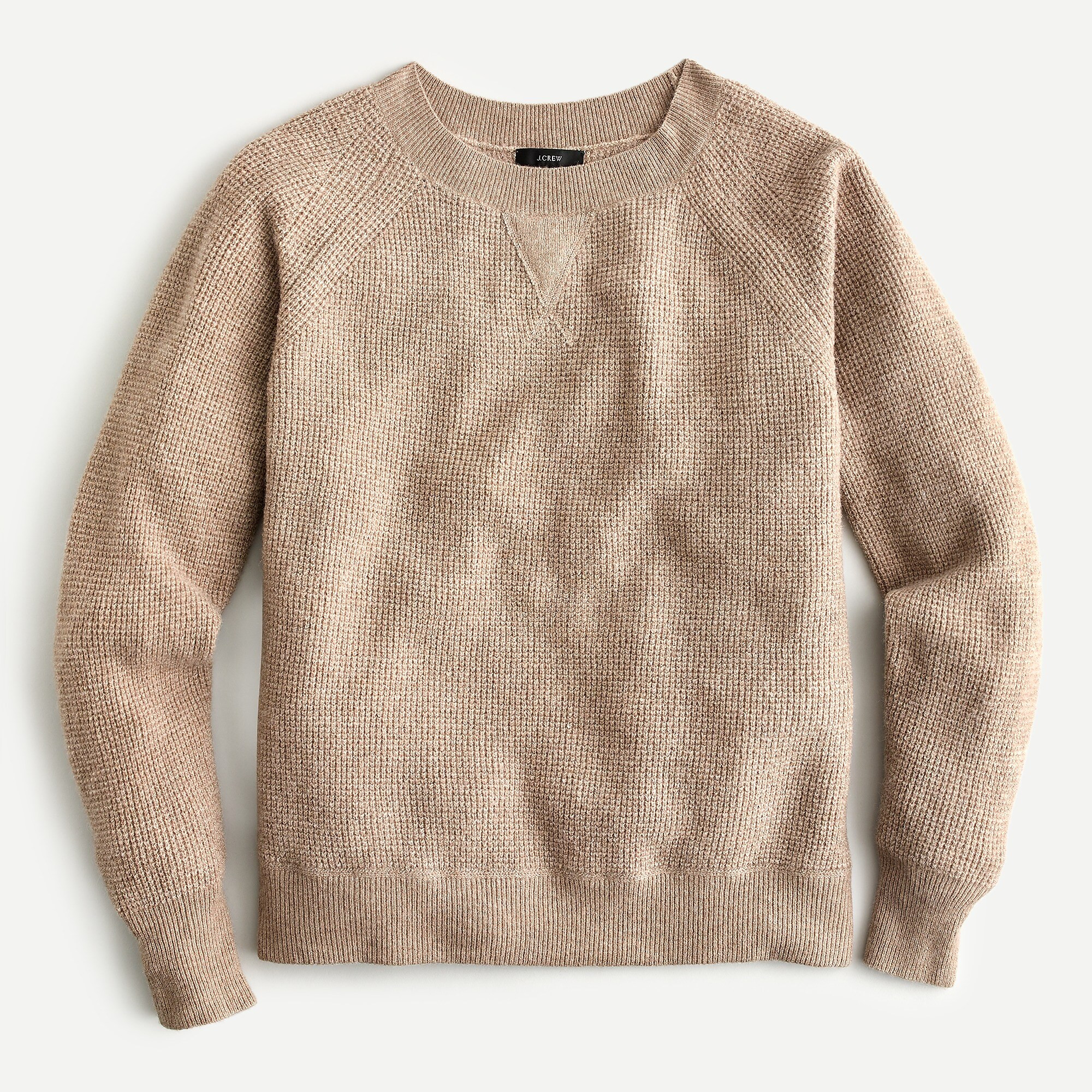 Waffle crewneck sweater in supersoft yarn | J. Crew US