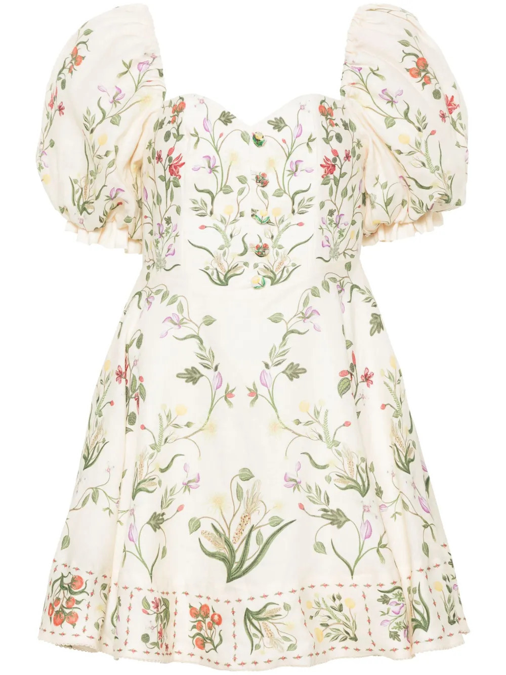 Agua By Agua Bendita Vuelo Cultivo linen dress - Neutrals | Farfetch Global