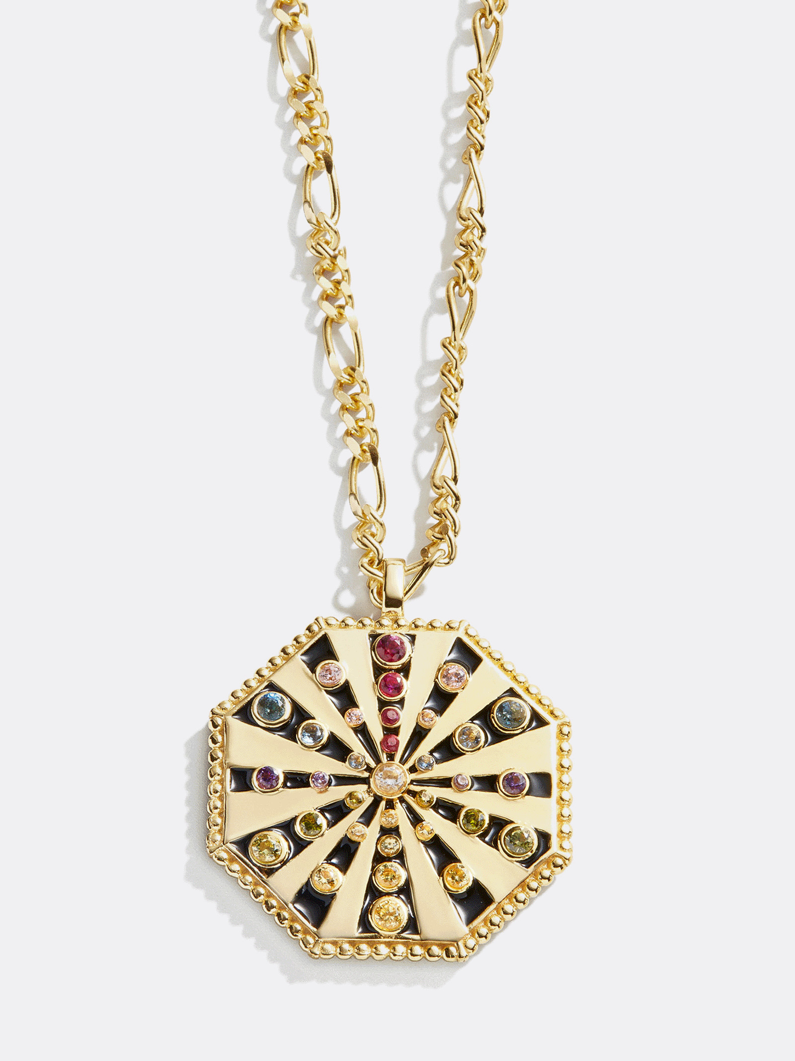 18K Gold Reversible Medallion Necklace - Sunburst | BaubleBar (US)