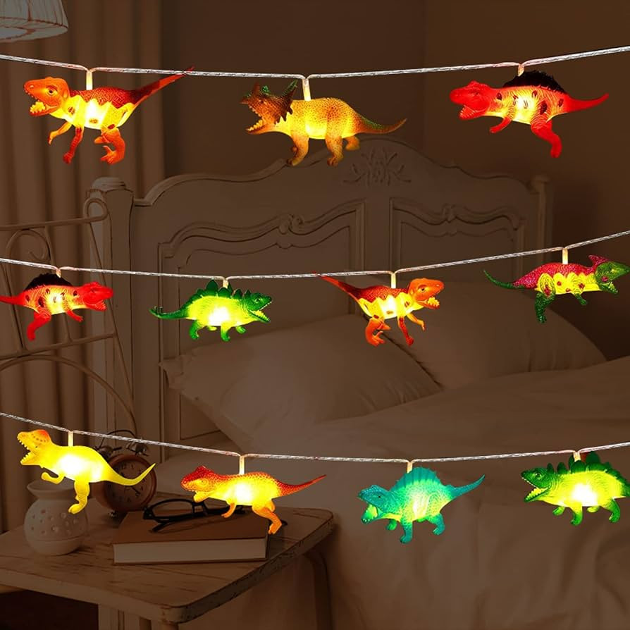 Dinosaur String Lights with Bright Dinosaurs Realistic Looking Dinosaur Lights 8 LEDs Children Gi... | Amazon (US)