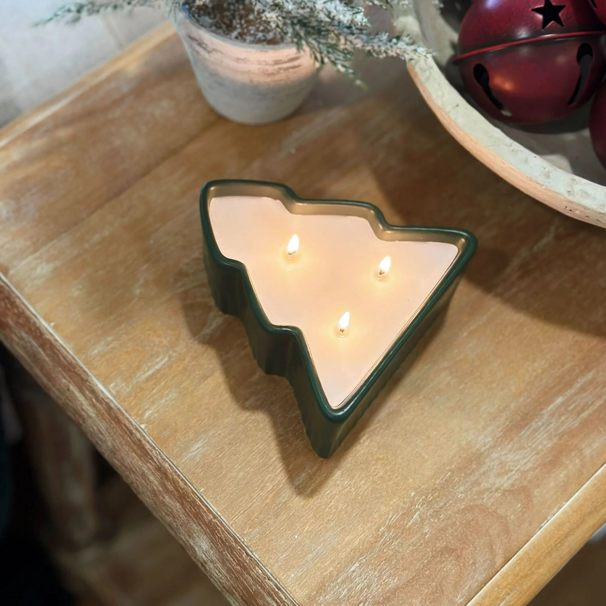 Better Homes & Gardens Noble Fir and Pine Scented 3 Wick Ceramic Tree Dish Candle 10oz - Walmart.... | Walmart (US)