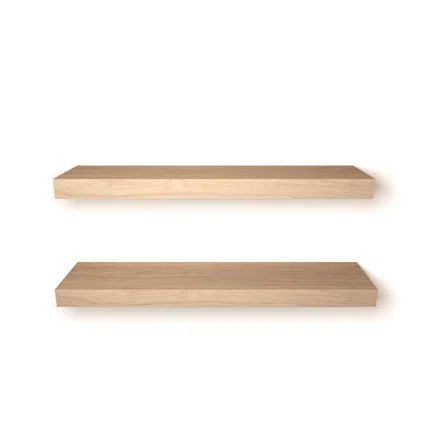 Chalissa 2 Piece Solid Wood Floating Shelf | Wayfair North America