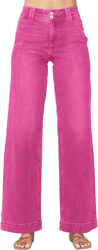 Astylish Women's High Waisted Wide Leg Straight Jeans | Amazon (US)