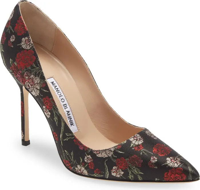 Manolo Blahnik BB Floral Pointed Toe Pump | Nordstrom | Nordstrom