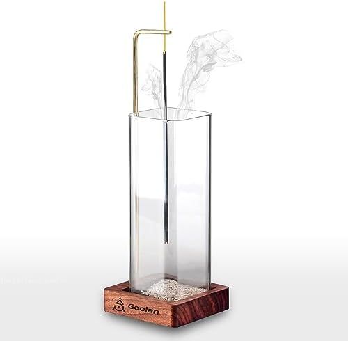 Incense Holder for Sticks, Insence-Stick Holder Ash Catcher with Removable Glass [Anti-Ash Flying... | Amazon (US)