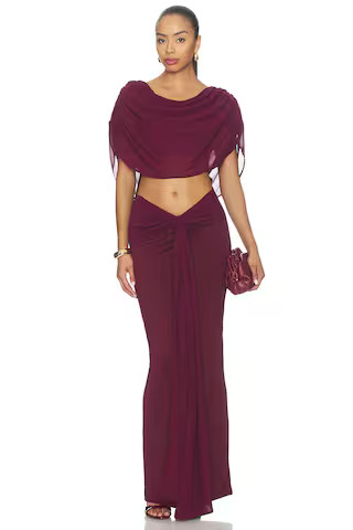 SNDYS Marnie Reversible Maxi Dress in Burgundy. - size S | Revolve Clothing (Global)