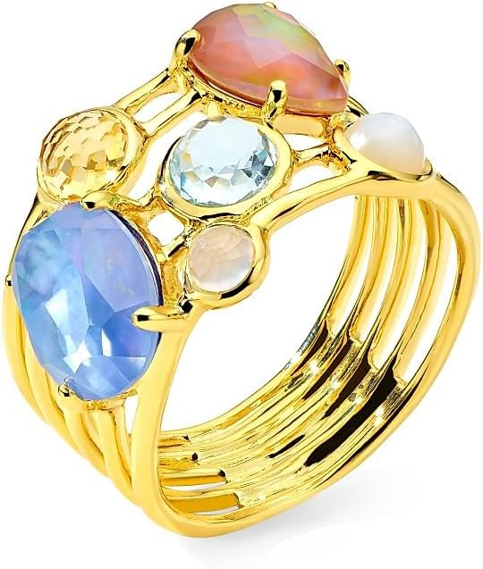Amazon.com: Ippolita, 18K Rock Candy® Gelato 6-Stone Cluster Ring, 7, Wildflower : Amazon Luxury | Amazon (US)