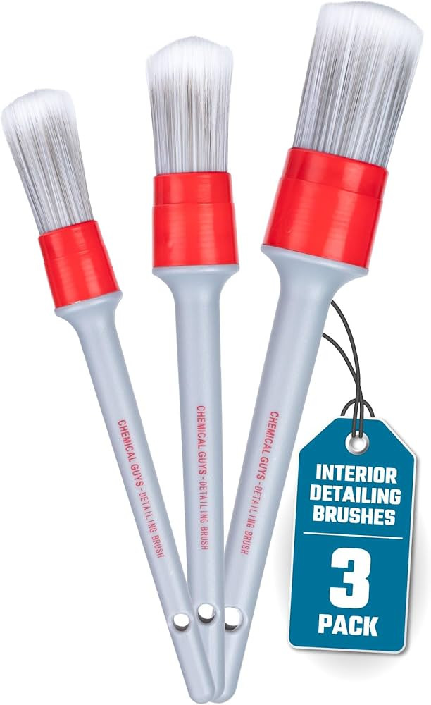 Chemical Guys All in the Details Interior Detailing Brush Set - 3-Piece Soft & Durable Car Detail... | Amazon (US)