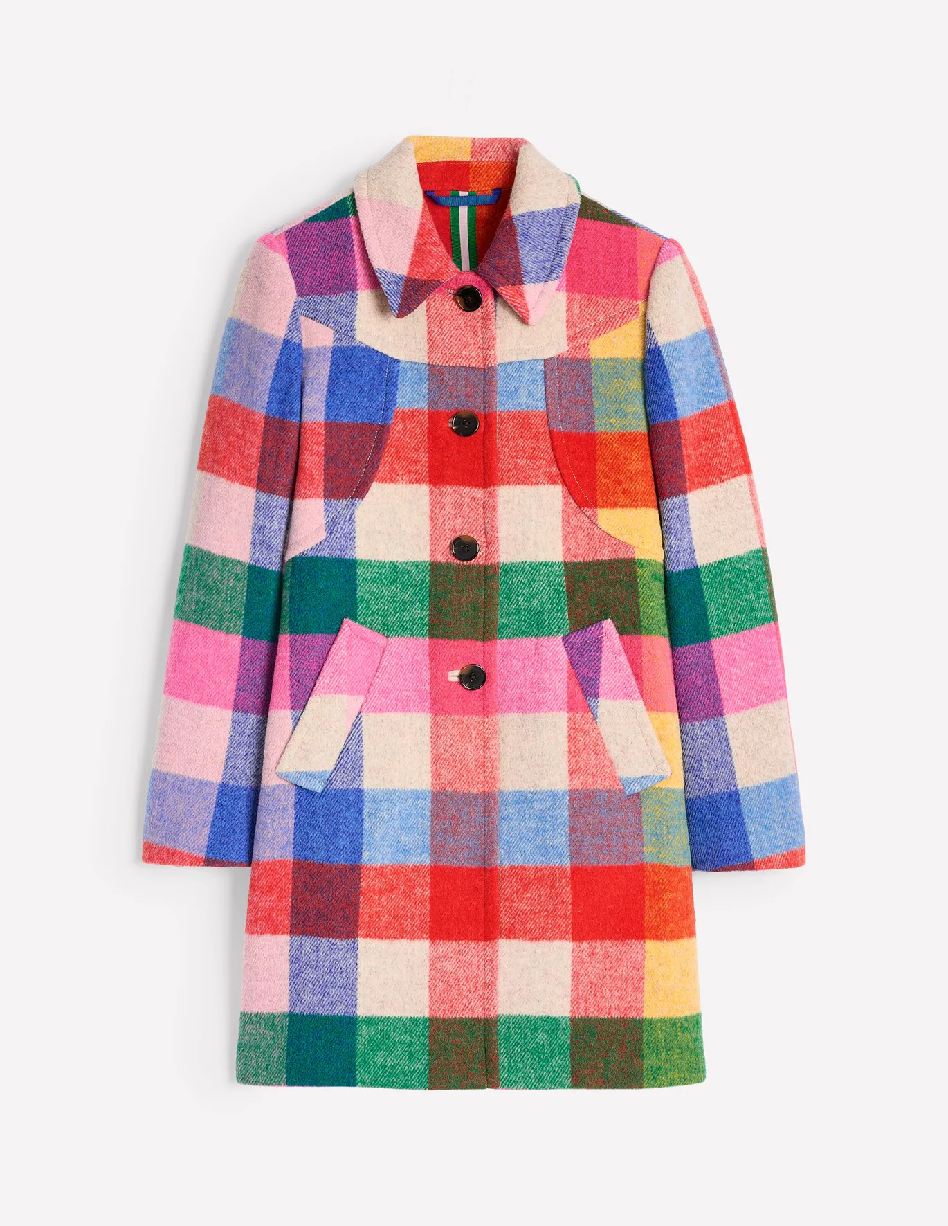 Lincoln Wool Check Coat | Boden (US)