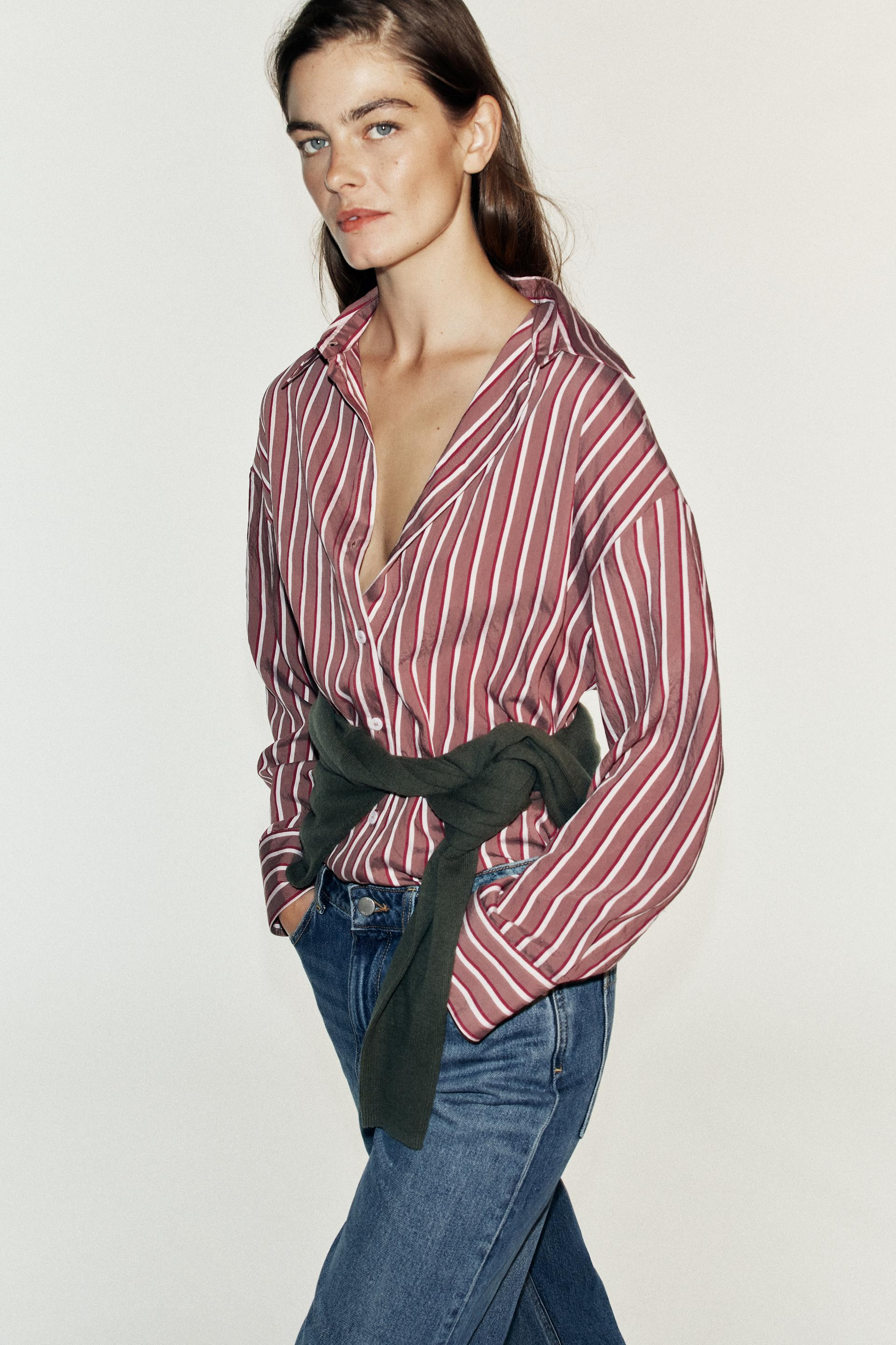 Zara - Striped Shirt - Multicolored - S - Woman | Zara US