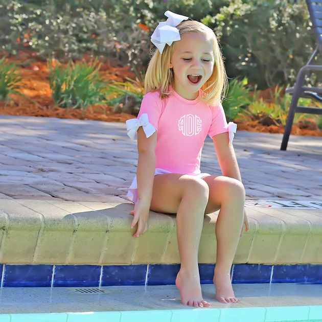 One Piece Peplum Rash Guard Cotton Candy | Classic Whimsy