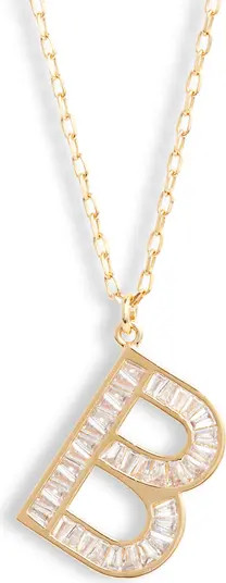 Nordstrom Cubic Zirconia Initial Pendant Necklace | Nordstrom | Nordstrom