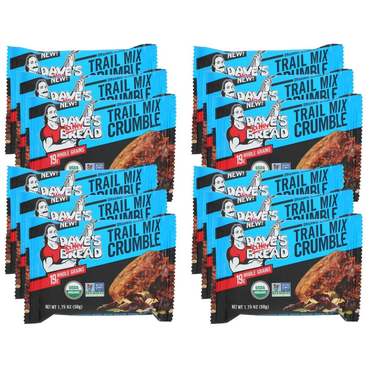 Dave's Killer Bread Organic Trail Mix Crumble Bar - 12 bars, 1.75 oz | Target