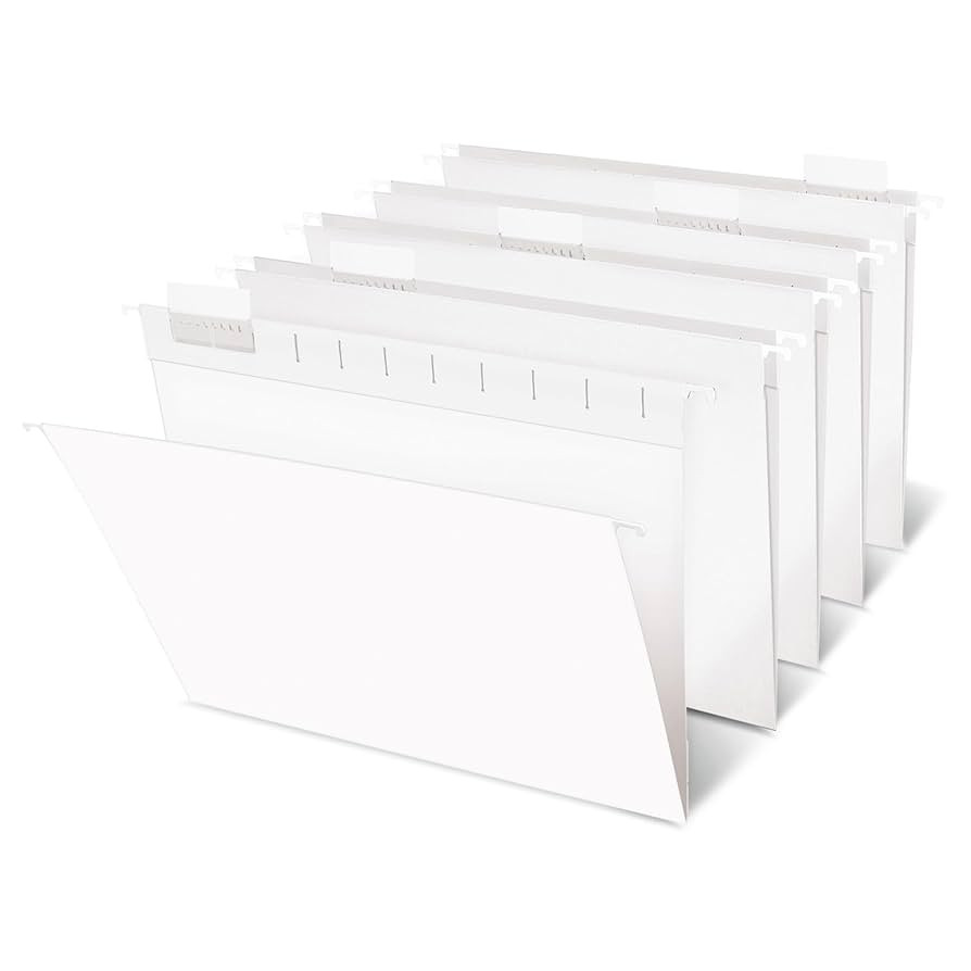 Office Depot® Brand Hanging File Folders, 1/5-Cut, Letter Size, White, Pack Of 25 Folders | Amazon (US)