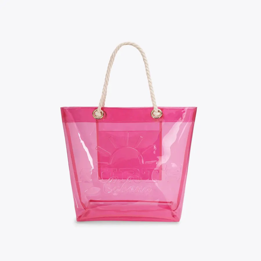 KC VINYL LG TOTE Pink Vinyl Shoulder Tote Bag by Kurt Geiger London | Kurt Geiger US