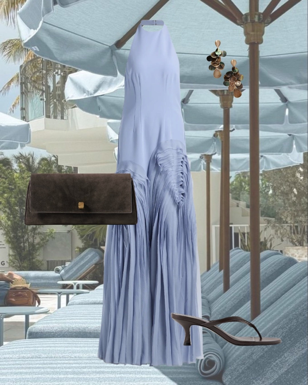 The kind of wedding guest dress you’ll never regret packing 💙✨ This blue halter maxi paired with rich chocolate accessories is effortlessly elegant and made for summer celebrations. Perfect for a beach wedding, destination wedding weekend, sunset cocktails, or an evening by the water.

✨ Summer beach wedding
✨ Destination wedding guest
✨ Sunset ceremony
✨ Resort-ready style
✨ Timeless and elevated

Everything is linked in my LTK! 🤎 #LTKStyle #WeddingGuestDress #BeachWeddingGuest #DestinationWedding #BlueMaxiDress #SummerWeddingStyle #ResortWear #ElegantStyle #VacationOutfit #OOTD

#LTKootd #LTKgrwm #LTKWedding