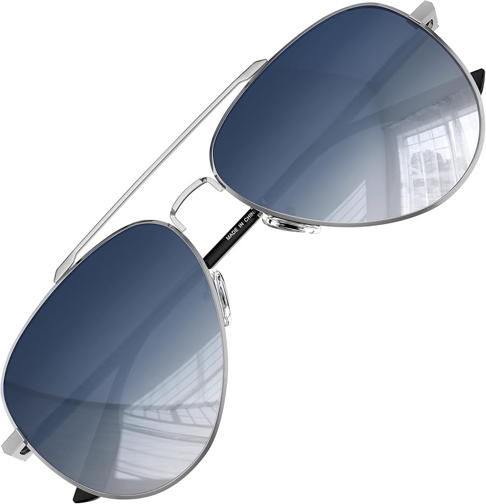 Aviator Sunglasses for Men Women Polarized - UV 400 Protection with case 60MM | Amazon (US)